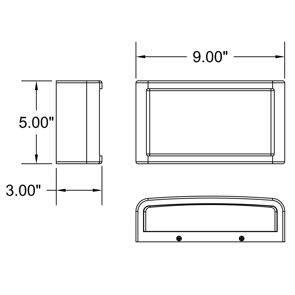 Malibu 9 in. LED Outdoor Wall Sconce Black Finish