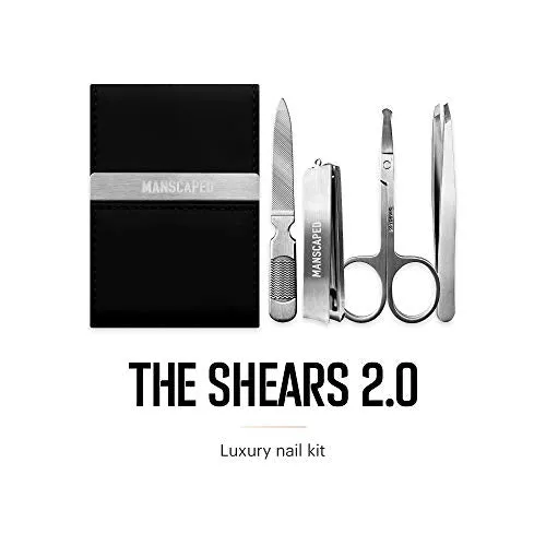 MANSCAPED® The Tool Box 4.0 Contains: The Lawn Mower™ 4.0 Electric Trimmer, Weed Whacker® 2.0 Nose & Ear Hair Trimmer, The Plow™ 2.0, The Shears™ Four Piece Nail Kit, The Shed™ Toiletry Bag