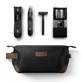 MANSCAPED® The Tool Box 4.0 Contains: The Lawn Mower™ 4.0 Electric Trimmer, Weed Whacker® 2.0 Nose & Ear Hair Trimmer, The Plow™ 2.0, The Shears™ Four Piece Nail Kit, The Shed™ Toiletry Bag