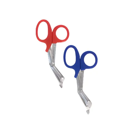 MediTac Autoclavable Paramedic Utility Bandage Shears 7.25" Two Pack - Red & Blue