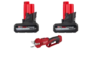 Milwaukee 2534-20x5 M12 12V Cordless Prunning Shears w/ 2 - M12 5AH Batteries