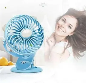 Mini Multi-Functional Portable, Micro USB Rechargeable Clip Fan with Noiseless Brush-less motor