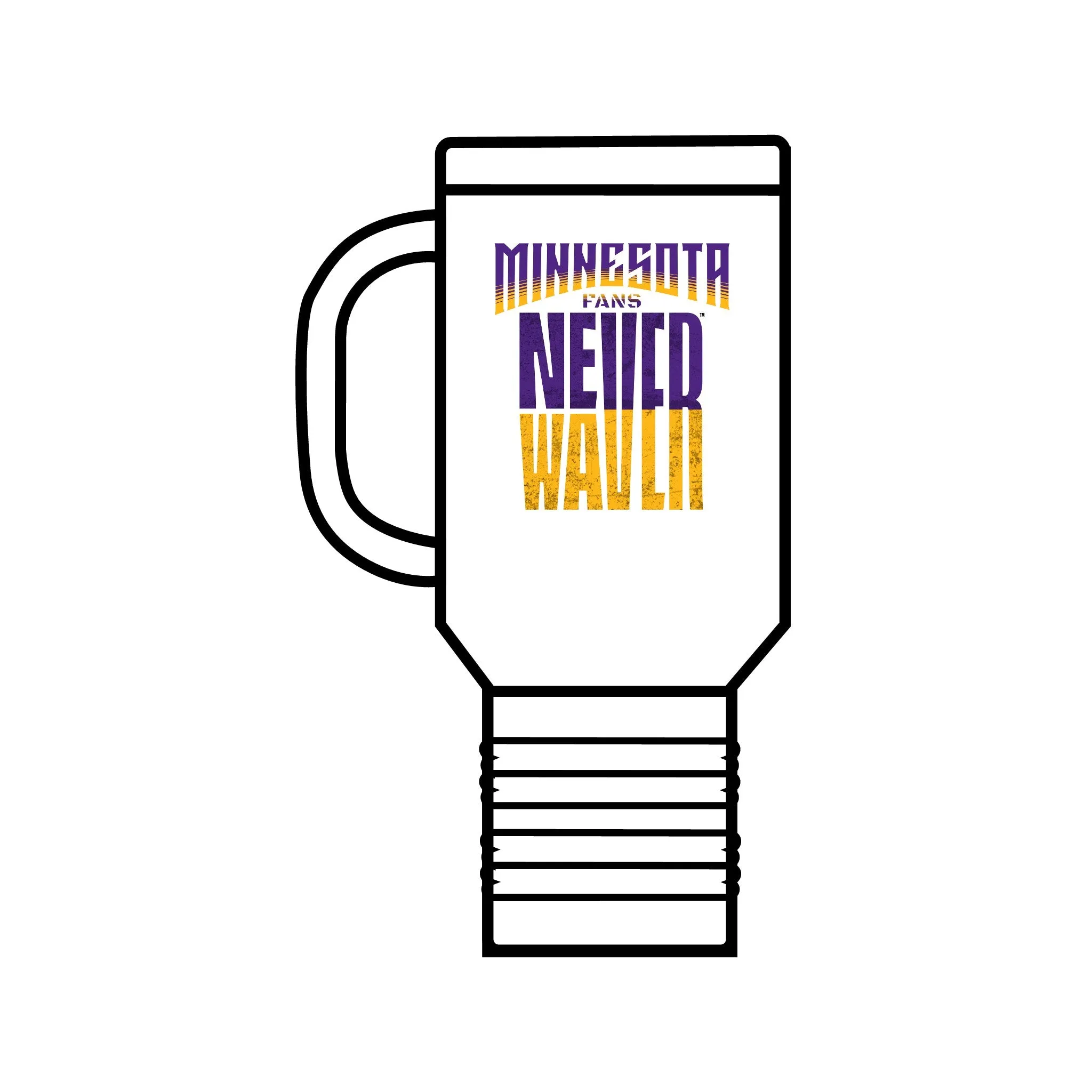 Minnesota Fans Never Waver Insulated Travel Mug, 40oz