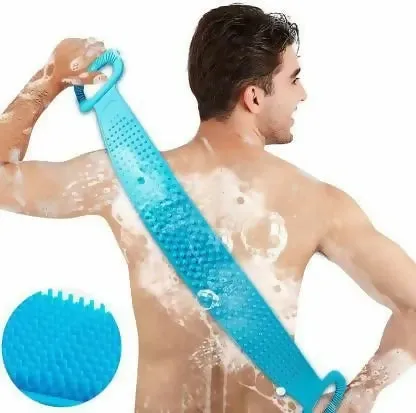 Multispace Silicone Back Scrubber & Shower Brush (Random Color)