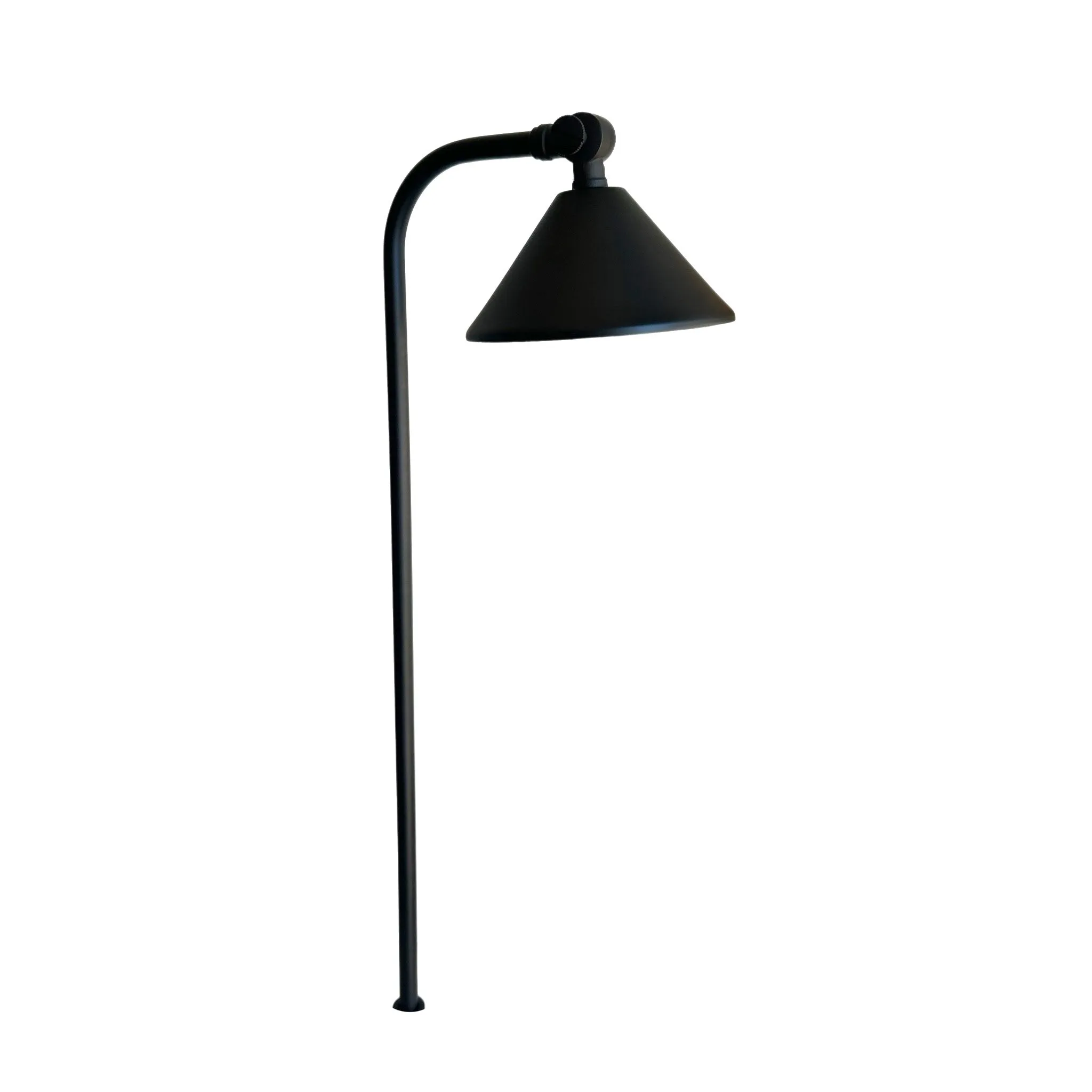 Noir Casquette Solid Brass Black Directional Pathway Light