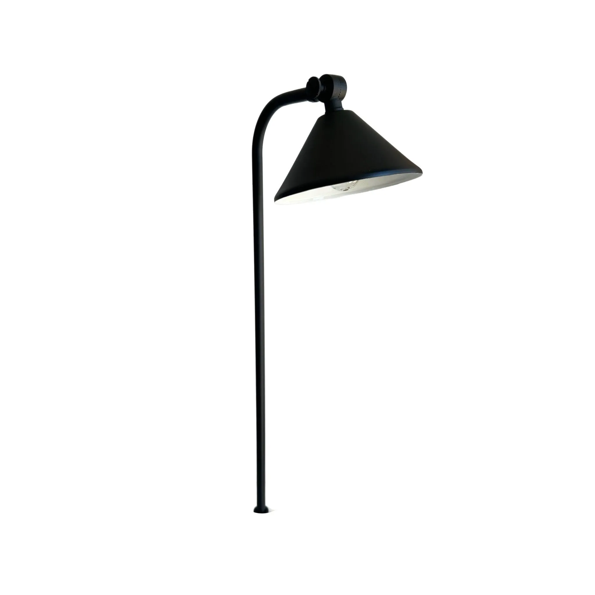 Noir Casquette Solid Brass Black Directional Pathway Light