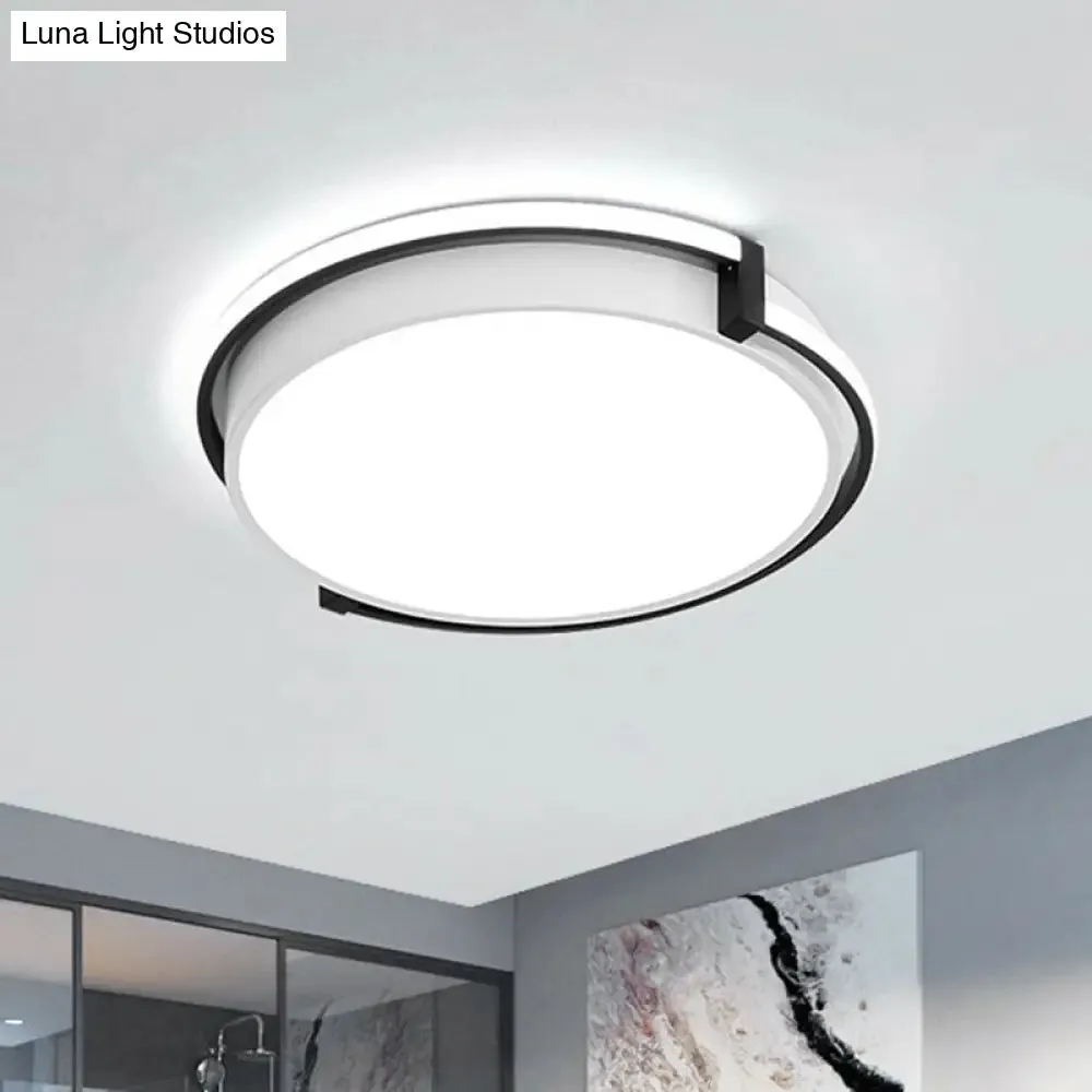 Nordic Circle LED Flush Mount Ceiling Light with Acrylic Diffuser