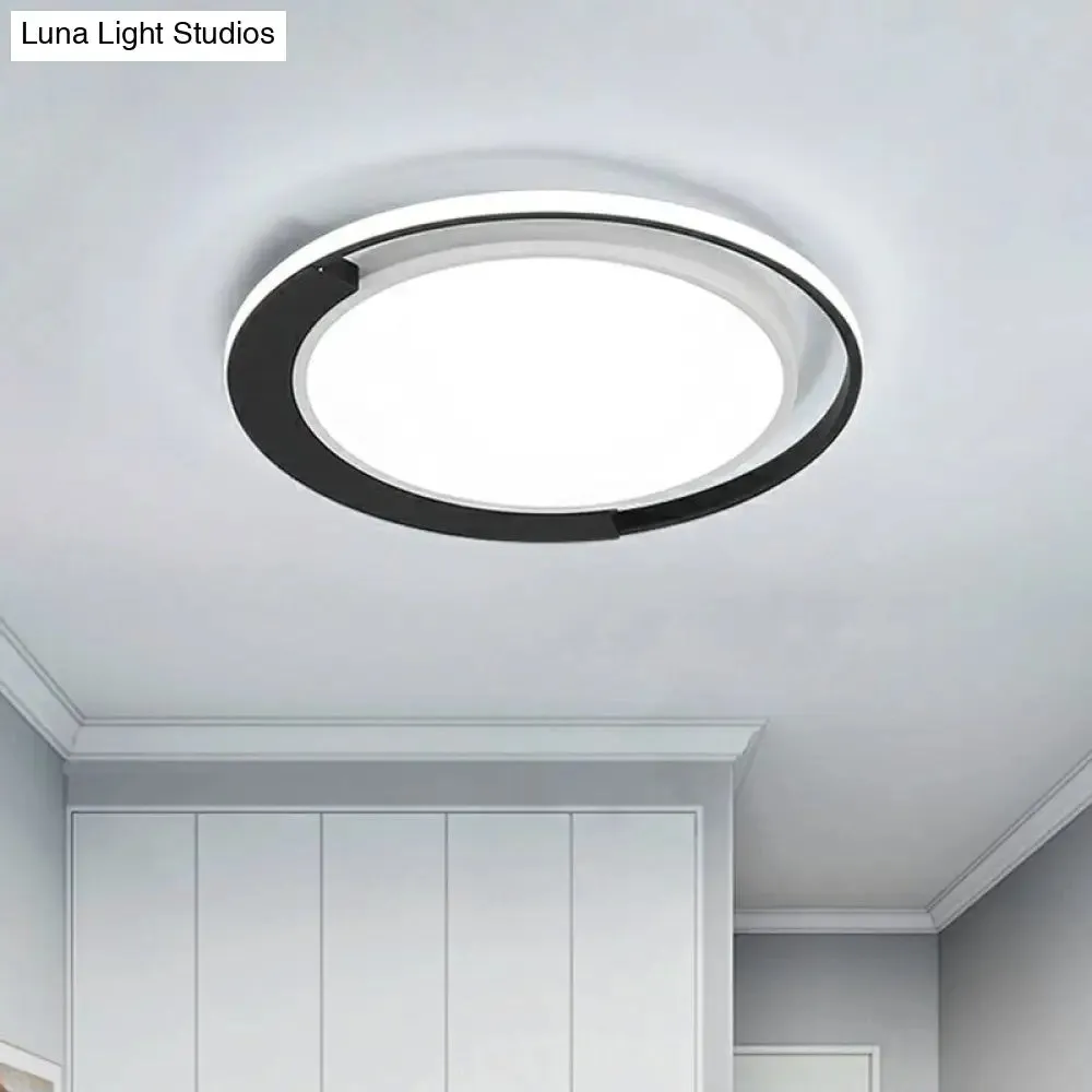 Nordic Circle LED Flush Mount Ceiling Light with Acrylic Diffuser