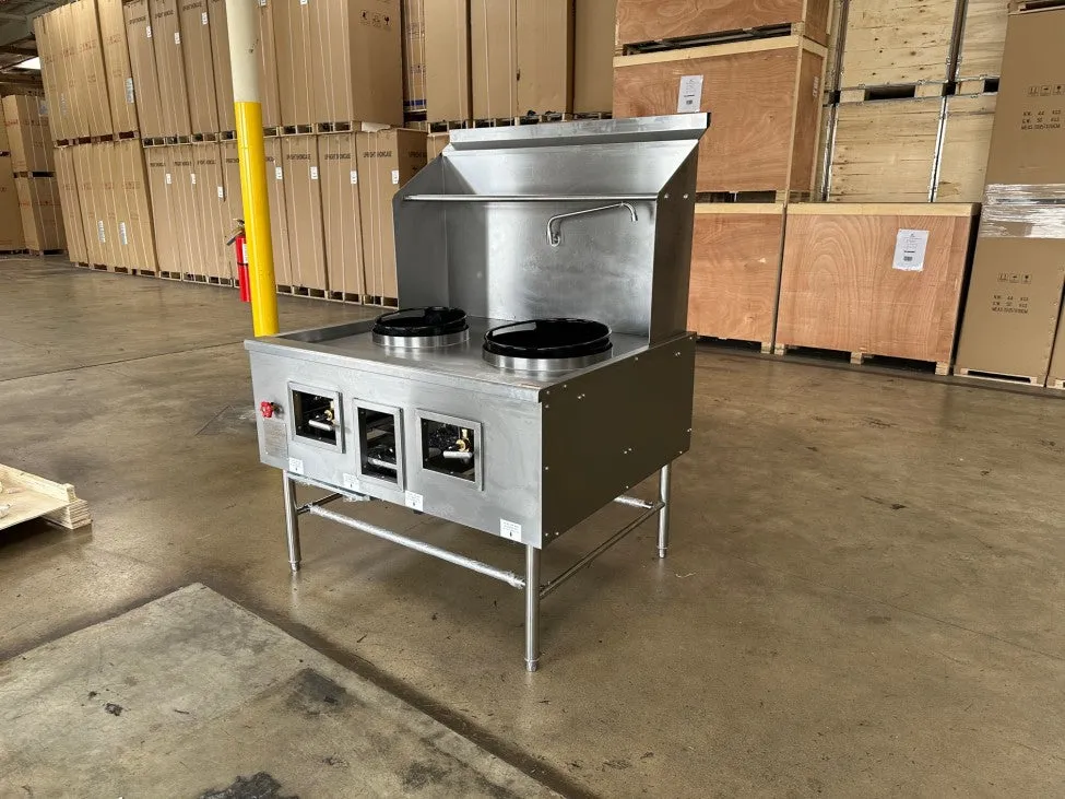 NSF 13 16 in 2 hole Chinese Wok Range With waterfall Natural gas