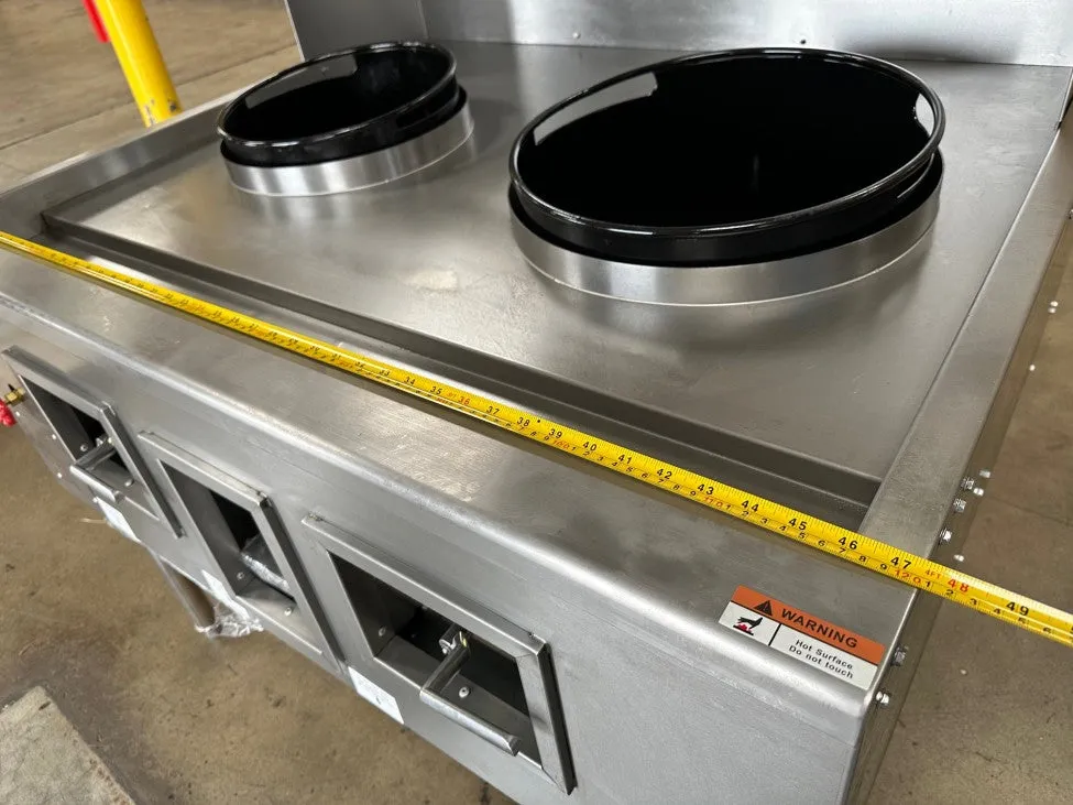 NSF 13 16 in 2 hole Chinese Wok Range With waterfall Natural gas