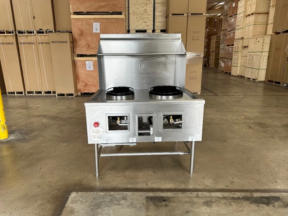 NSF 13 16 in 2 hole Chinese Wok Range With waterfall Natural gas