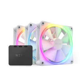 NZXT F120RGB - 120MM RGB HEATSINK FANS - TRIPLE (WHITE) RF-R12TF-W1