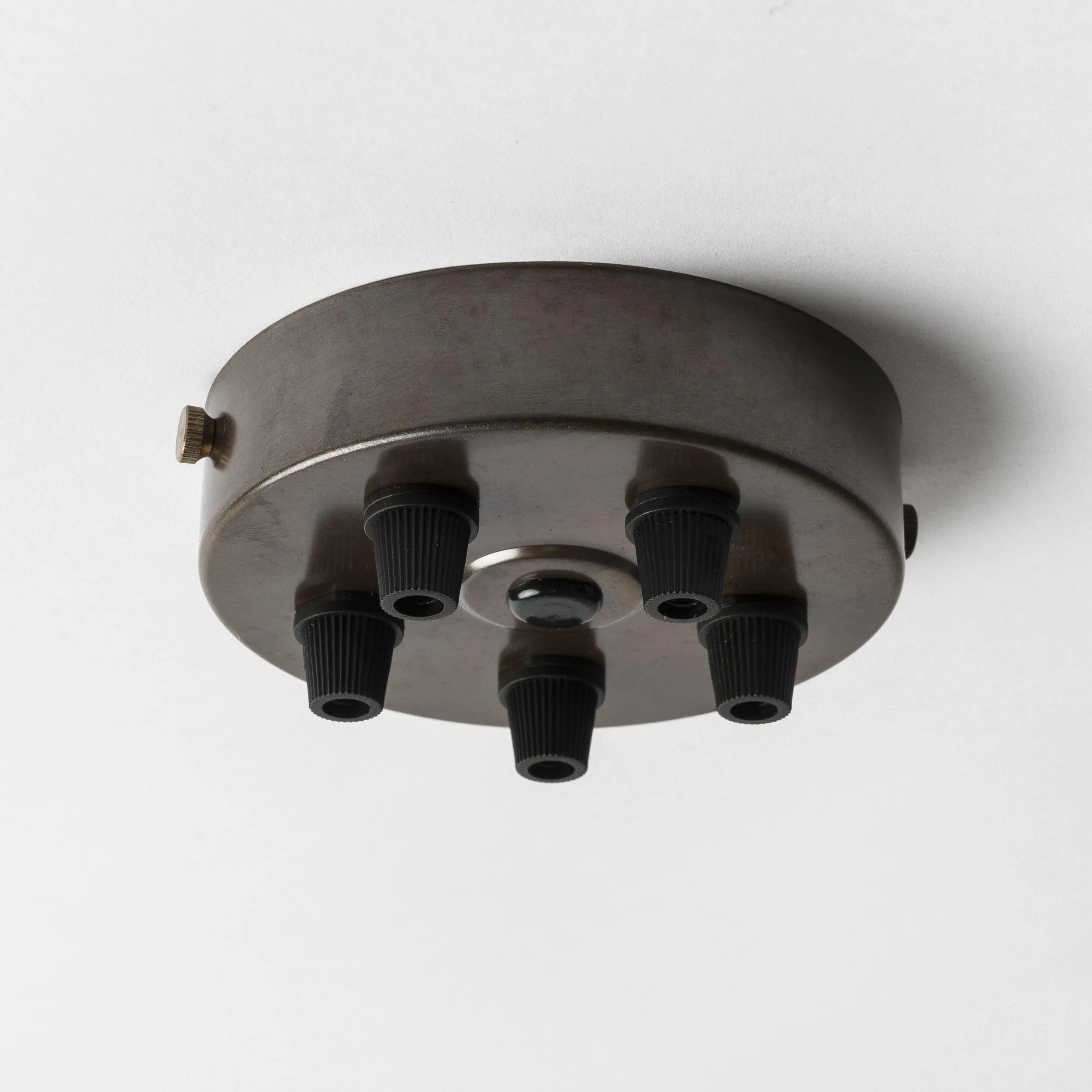 Old English Brass 100mm Steel Ceiling Rose - All Outlet Options