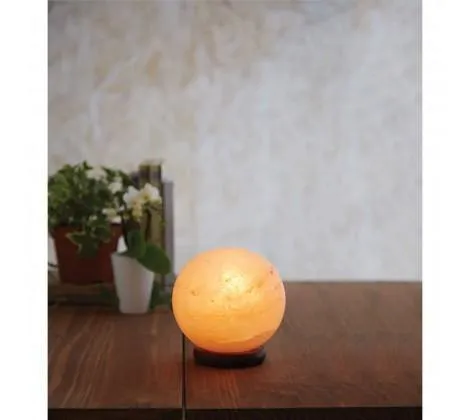 Orb Salt Lamp With EU Plug Desk Table Ambient Lighting