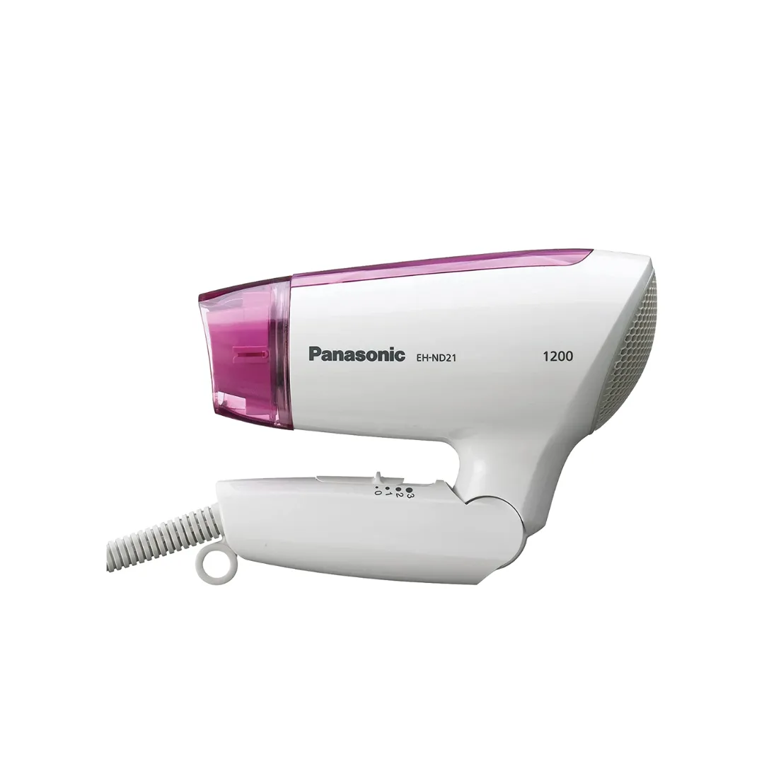 Panasonic EH-ND21 1200W Quick Dry Nozzle with 3 Speed Selections Foldable Hair Dryer