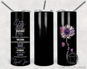 Personalized Stainless Steel 20oz. Tumbler - metal straw - daughter - niece - God daughter - granddaughter - step daughter - bonus daughter