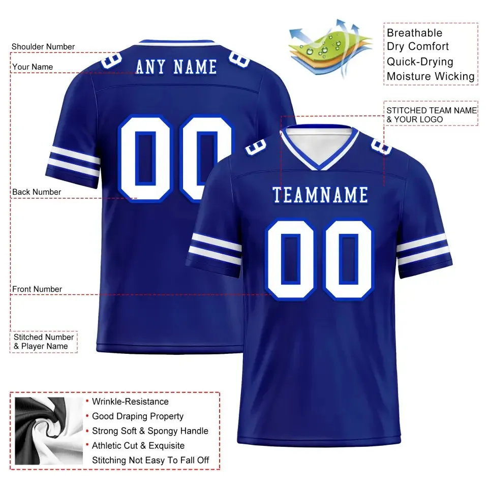 Personalized Trendy Football Jersey, Custom Breathable Fan's Jersey with Print On Demand,Team Jersey Style 81-160