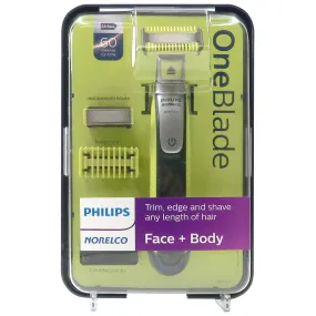 Philips Norelco OneBlade Face   Body hybrid electric trimmer and Replacement Blade