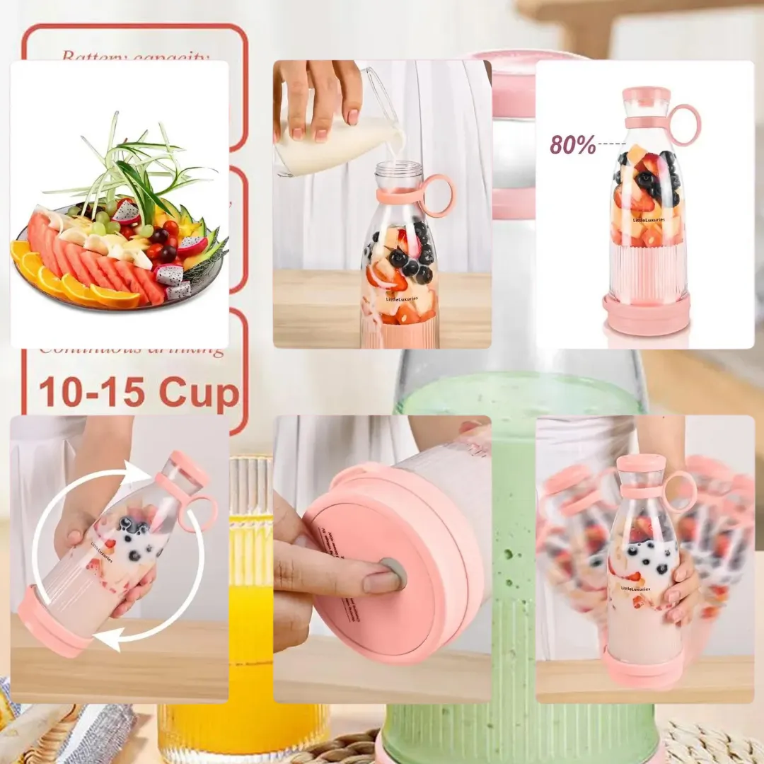 Pink USB Portable Juicers