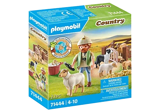 Playmobil - 71444 | Country: Young Shepherd with Flock of Sheep