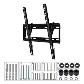 Power & Co TV Wall Mount Tilt 14 Degree Glare Full Motion Articulating Bracket