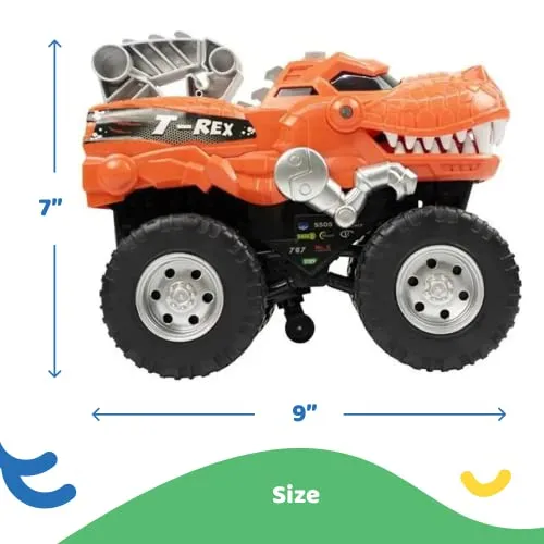 Powerful Dinosaur Monster Truck TRex Battery Powered with Lights and Sounds