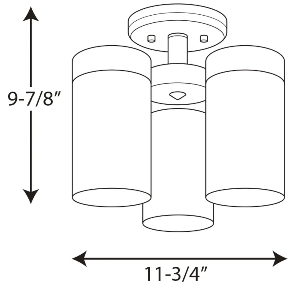 Progress P350040 Elevate 3-lt Flush Mount