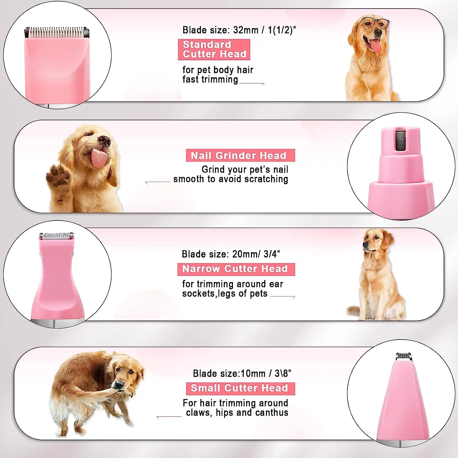 Quiet Rechargeable Pet Grooming Kit