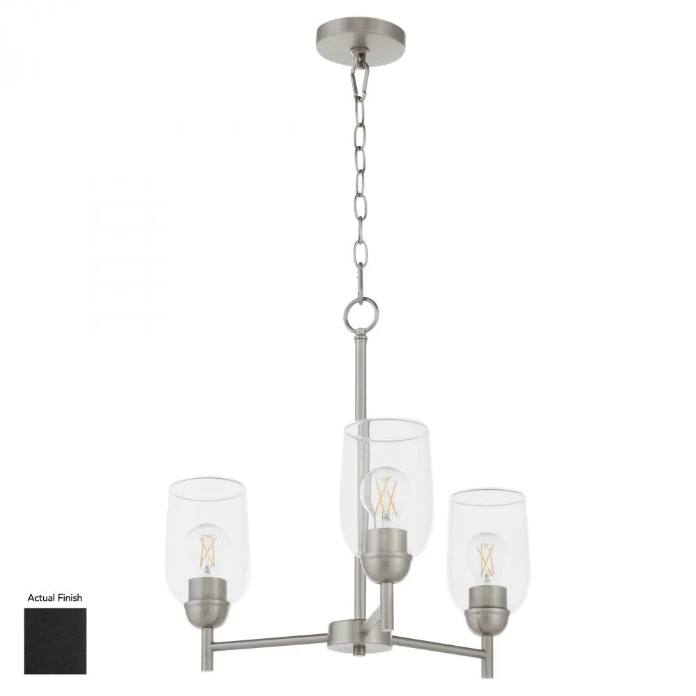 Quorum International SUNSET 6112-3-59 Chandelier - Matte Black