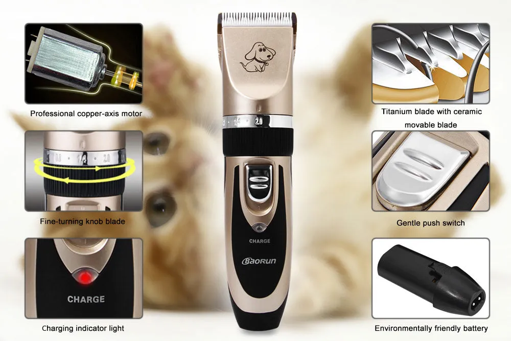 Rechargeable Pet Dog Hair Trimmers Professional Clippers Grooming Tool