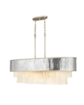 REVERIE LINEAR CHANDELIER, CHAMPAGNE GOLD