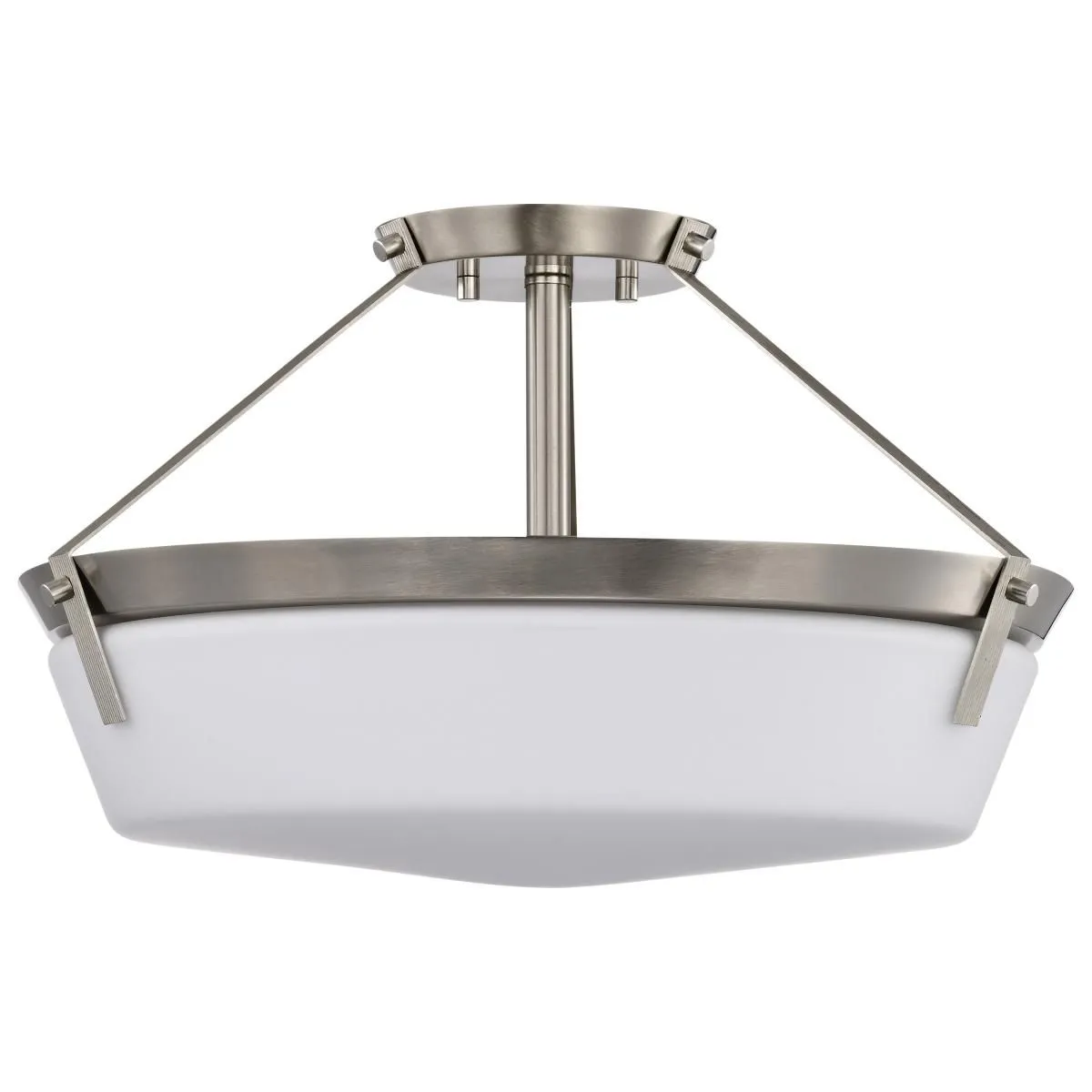 Rowen 19 in. 4 lights Semi-flush Mount Light Brushed Nickel Finish