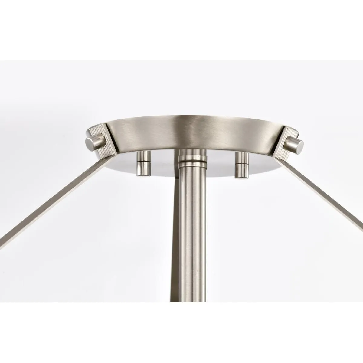 Rowen 19 in. 4 lights Semi-flush Mount Light Brushed Nickel Finish