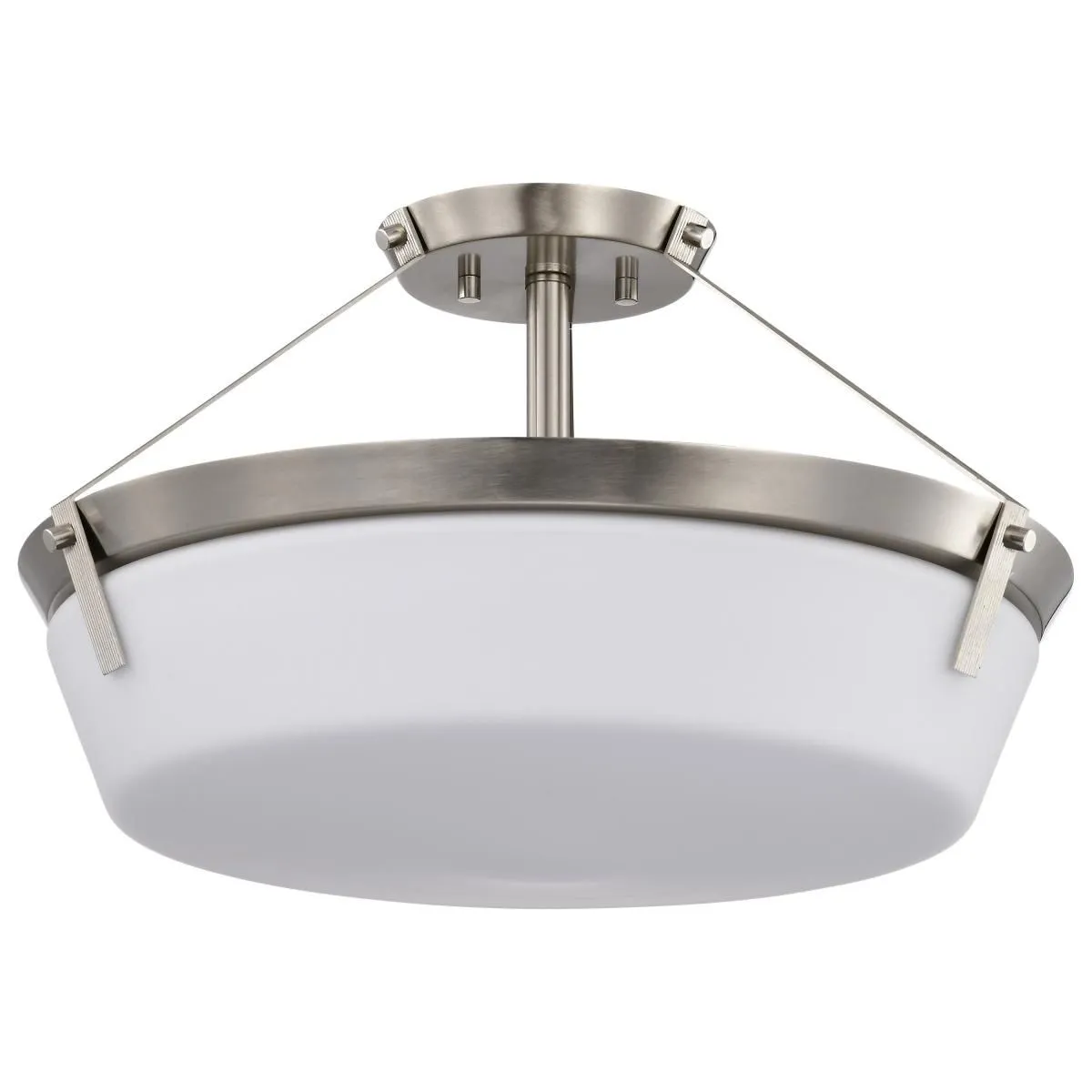 Rowen 19 in. 4 lights Semi-flush Mount Light Brushed Nickel Finish