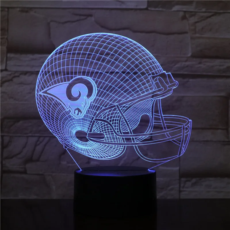 Rugby NFL Los Angeles Rams 3D night light 1/3/7/16 colors available