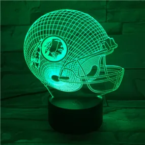 Rugby NFL Washington Redskins 3D night light 1/3/7/16 colors available