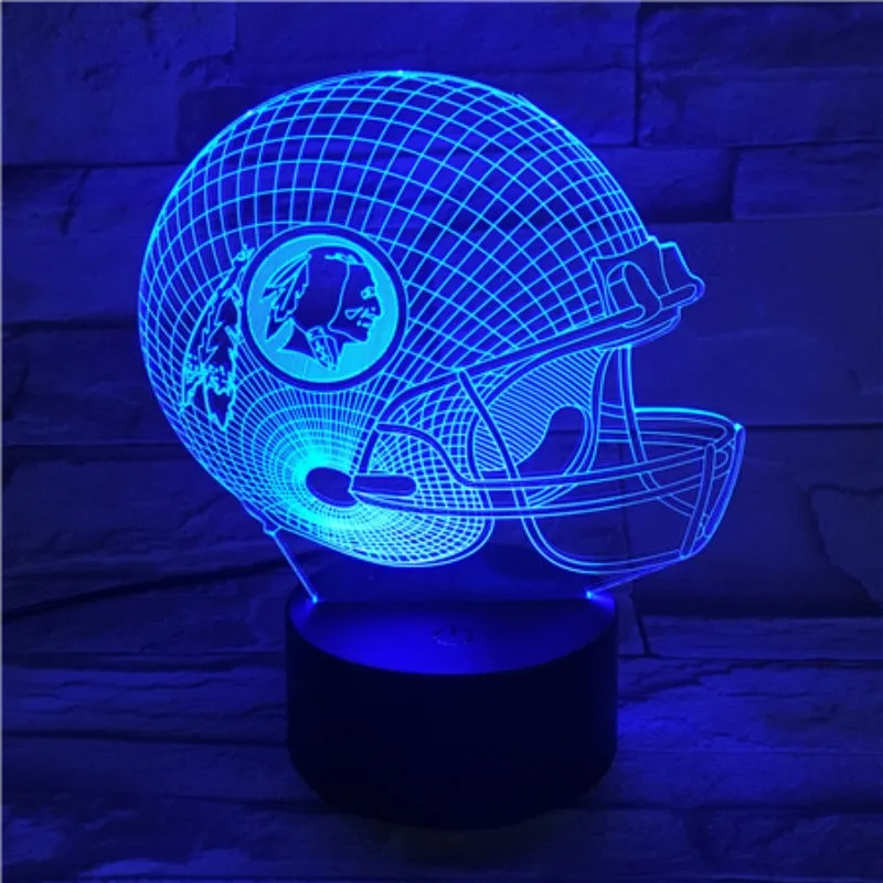 Rugby NFL Washington Redskins 3D night light 1/3/7/16 colors available