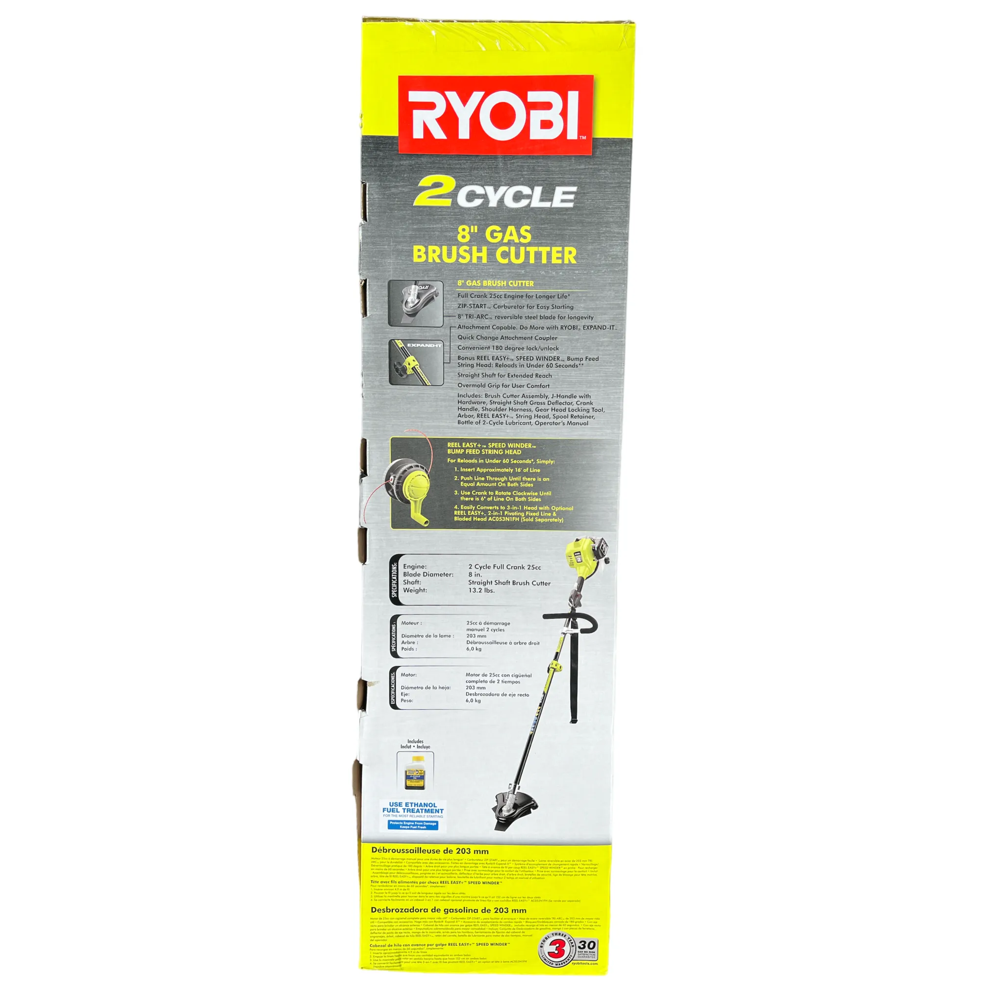 RYOBI 25cc 2-Cycle Full Crank Gas Brush Cutter