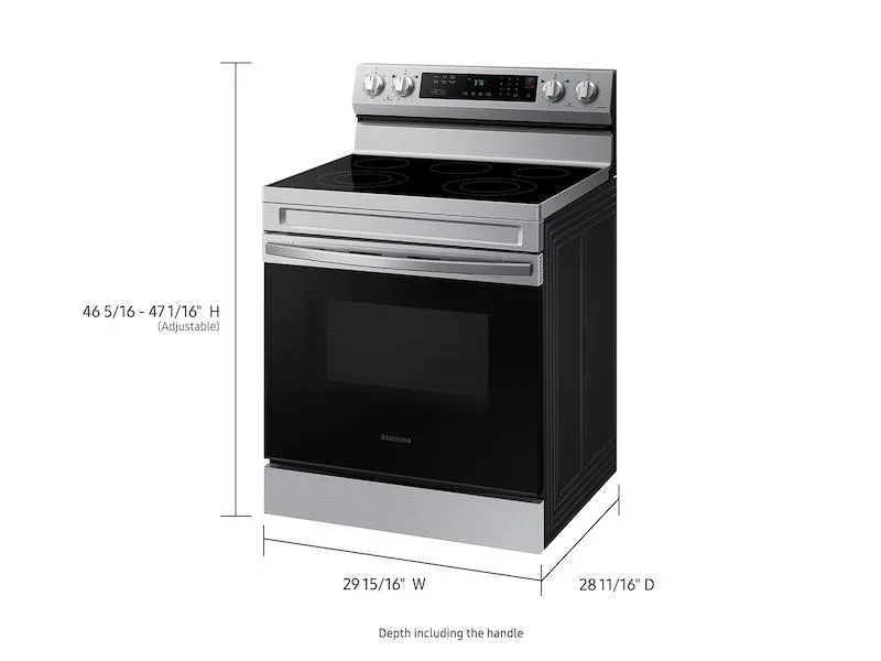 Samsung NE63A6311SS 6.3 cu. ft. Smart Freestanding Electric Range with Rapid Boil™ & Self Clean in Stainless Steel