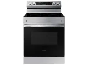 Samsung NE63A6311SS 6.3 cu. ft. Smart Freestanding Electric Range with Rapid Boil™ & Self Clean in Stainless Steel