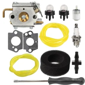 Savior Carburetor WT-827-1 with Air Filter Fuel Line Screwdriver for Troy-Bilt TB10CS TB20CS TB20DC TB65SS TB70FH TB70SS TB90BC Carb Trimmer 791-182875 753-05133 753-04333