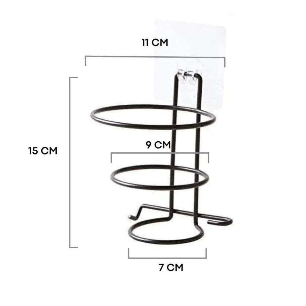 Self Adhesive Hair Dryer Holder, Bathroom Rack, Wall-Mounted