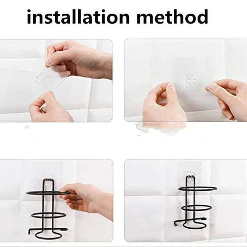 Self Adhesive Hair Dryer Holder, Bathroom Rack, Wall-Mounted