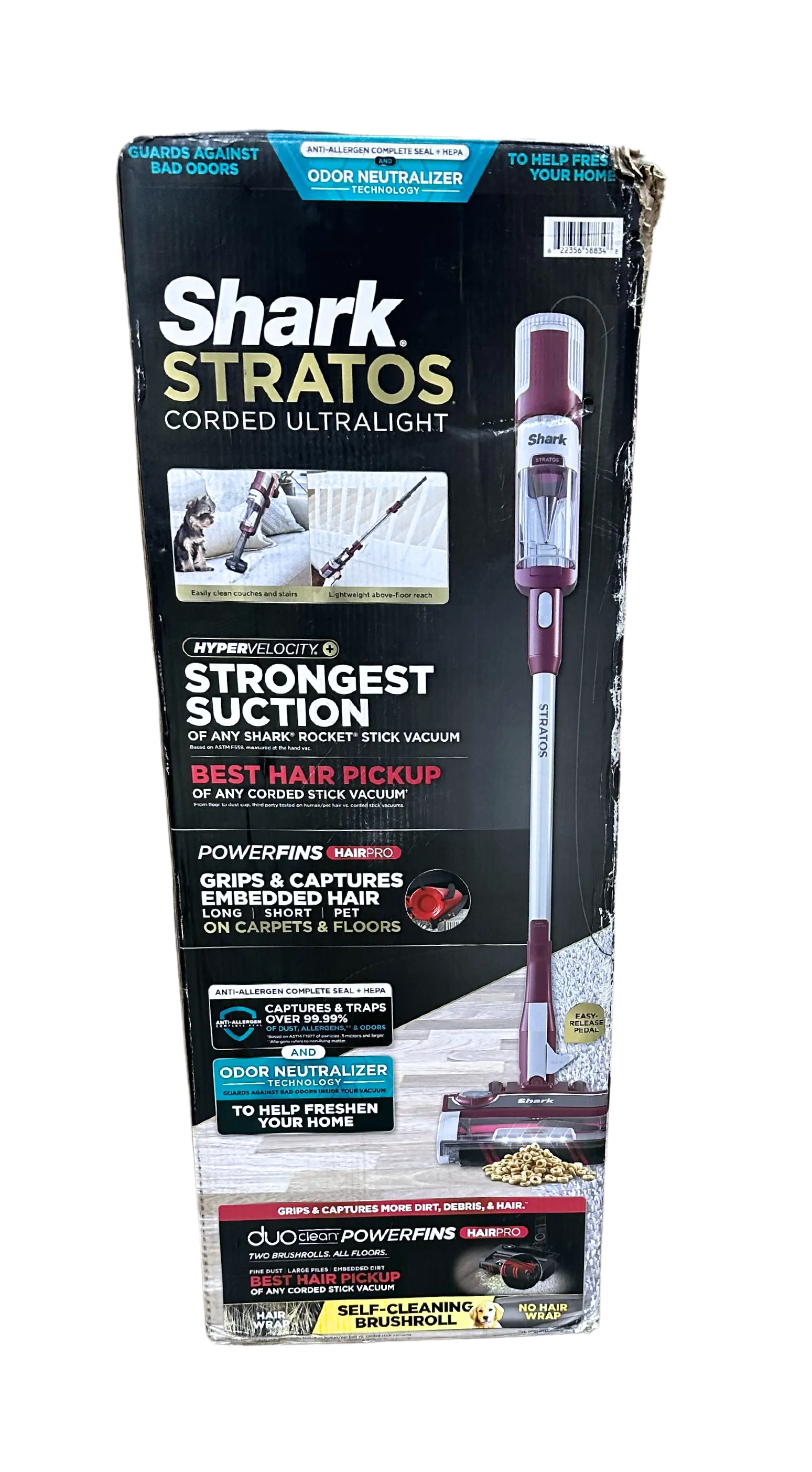 Shark HZ3000 Stratos Ultralight Corded Stick Vacuum with DuoClean PowerFins HairPro