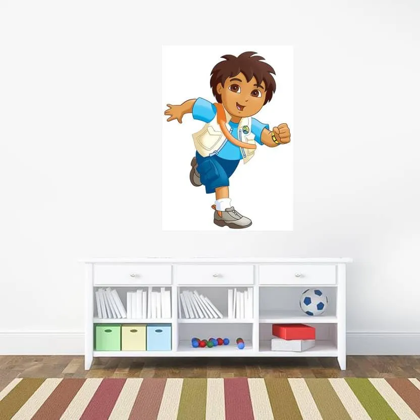 SHIVOID®Dora Wall Sticker - Diego Wall Poster - Self-Adhesive Sticker (30 cm, Pack of 1)