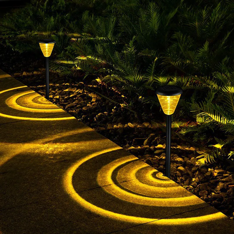 Solar Light Outdoor waterproof Ring-shaped Led Light Garden Stake Lights for Path Walkway Driveway