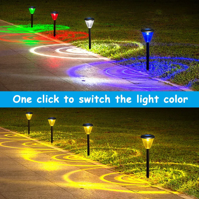 Solar Light Outdoor waterproof Ring-shaped Led Light Garden Stake Lights for Path Walkway Driveway