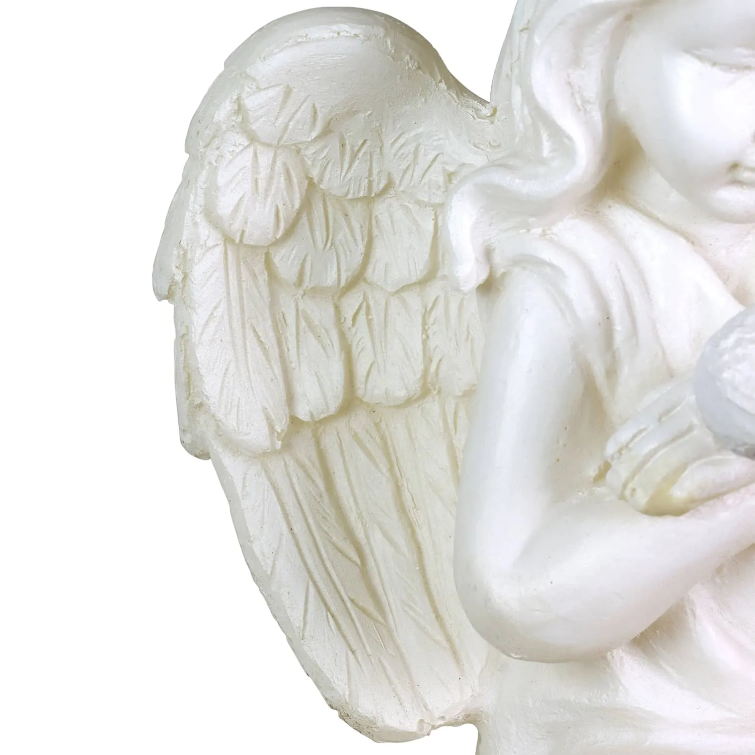 Solar Little Girl Angel Garden Stake in Resin, 5.5 by 30 Inches