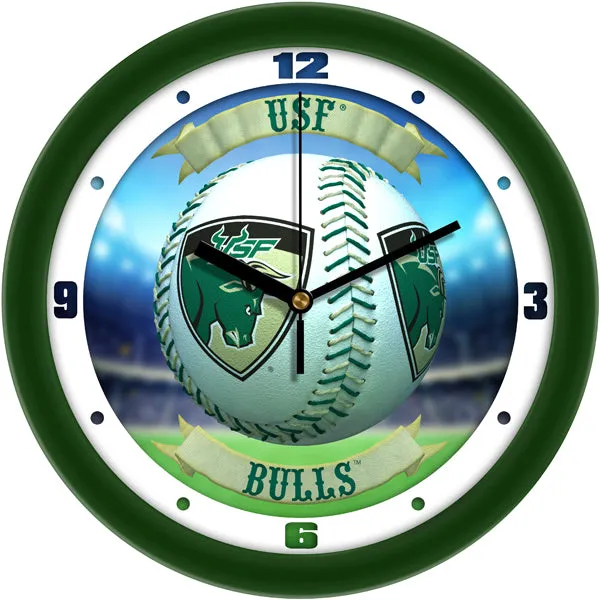 South Florida Bulls Wall Clock - Baseball Home Run