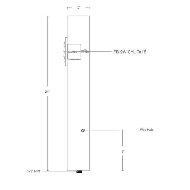 SPJ Lighting SPJ-GDG-24-L 3W LED Contemporary Bollard 12V